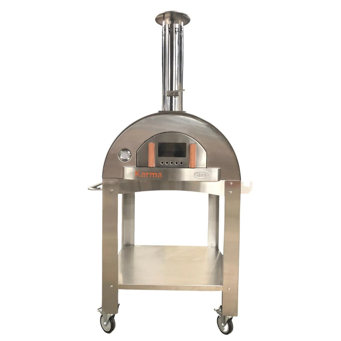 WPPO Karma 32-Inch Wood Fired Pizza Oven in 304 Stainless Steel (WKK-02S-304SS)