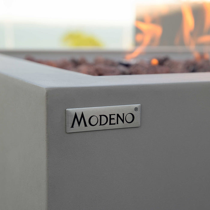 Modeno Ridgefield Fire Pit Table, Square, Concrete, Gray, 26.8", OFG150