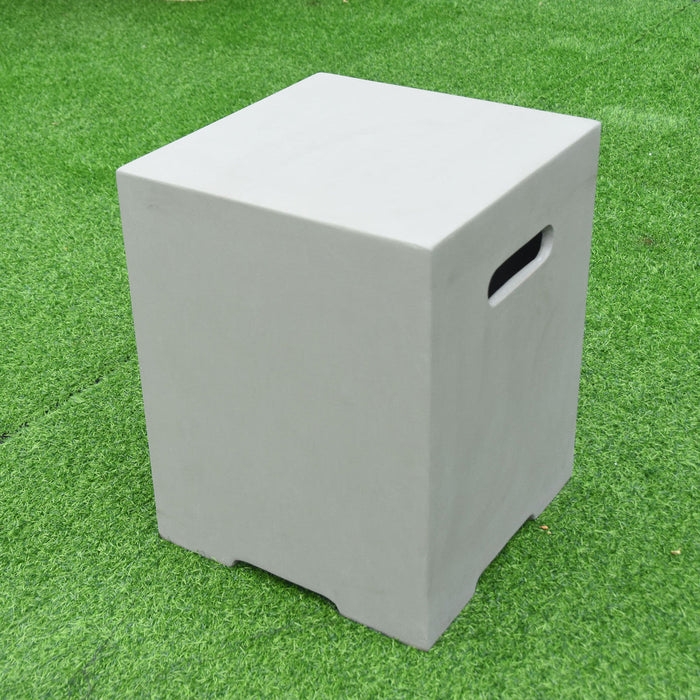 Modeno Propane Tank Cover with Smooth Texture, Square, Concrete, 15.7",  ONB021