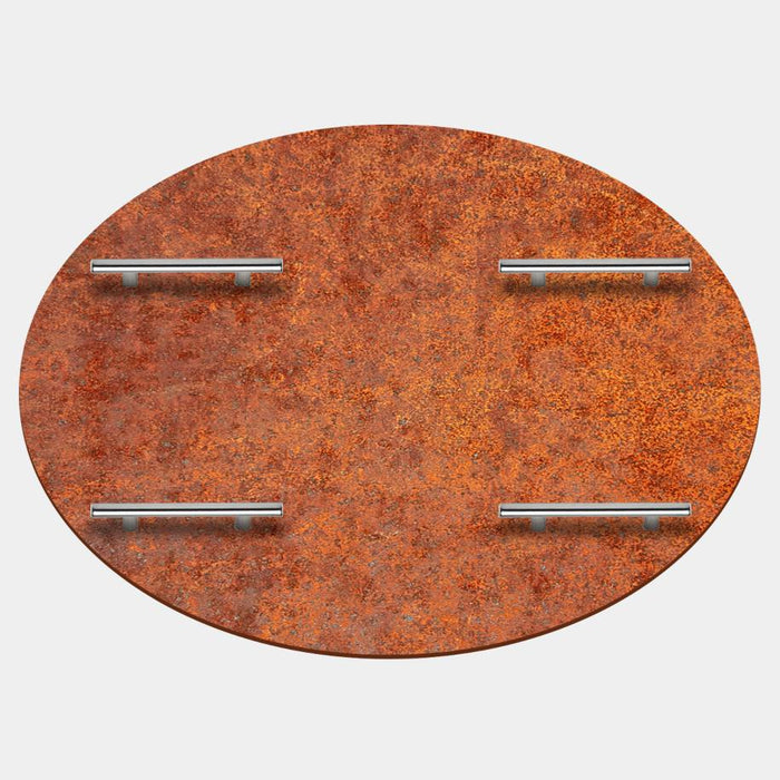Arteflame 40" Corten Steel Fire Pit Cover - Heavy Duty Protection