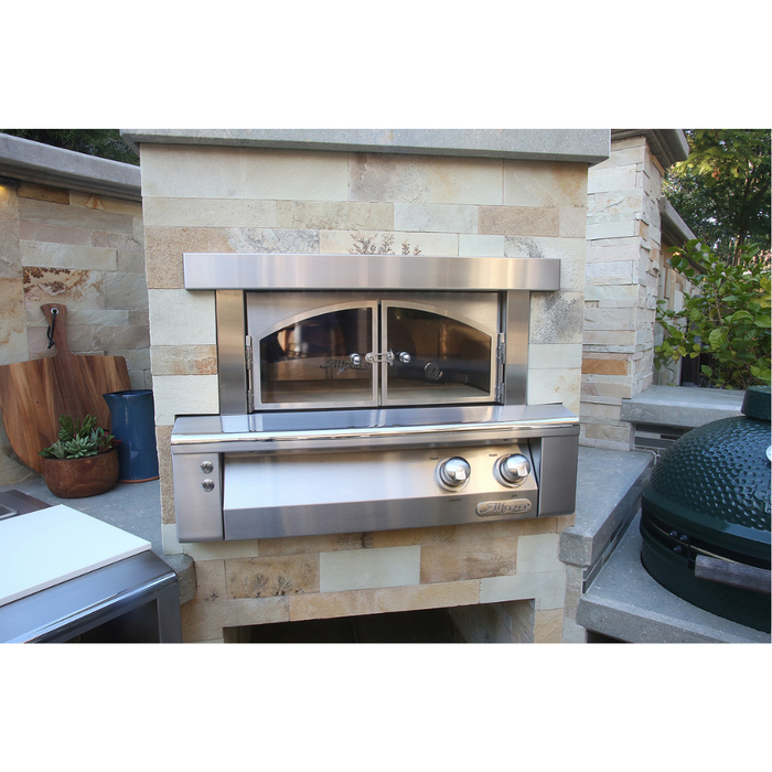 Alfresco 30-Inch Built-In Outdoor Pizza Oven Plus (AXE-PZA-BI-LP/NG)