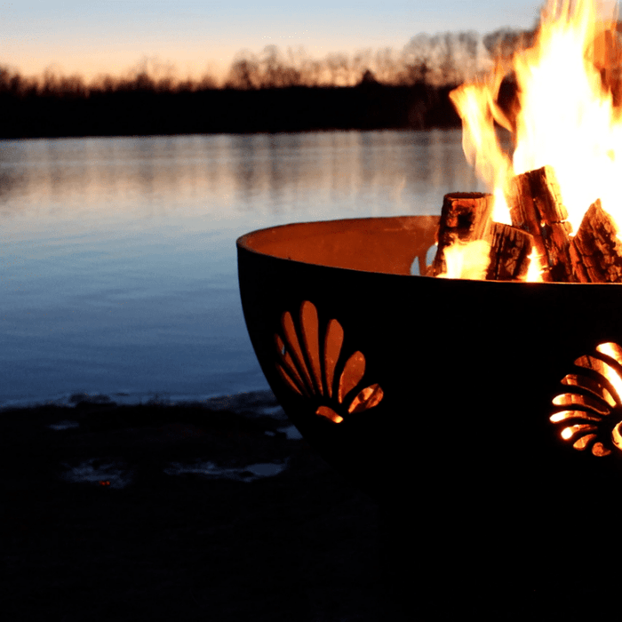 Fire Pit Art - Gas and Wood Fire Pit - Beachcomber
