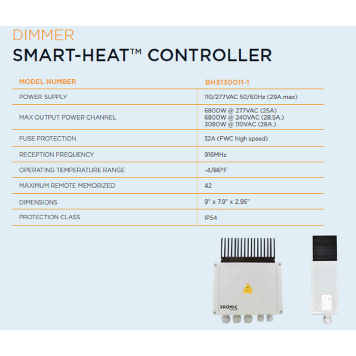 Bromic Smart-Heat Wireless Dimmer 7 Channel Remote