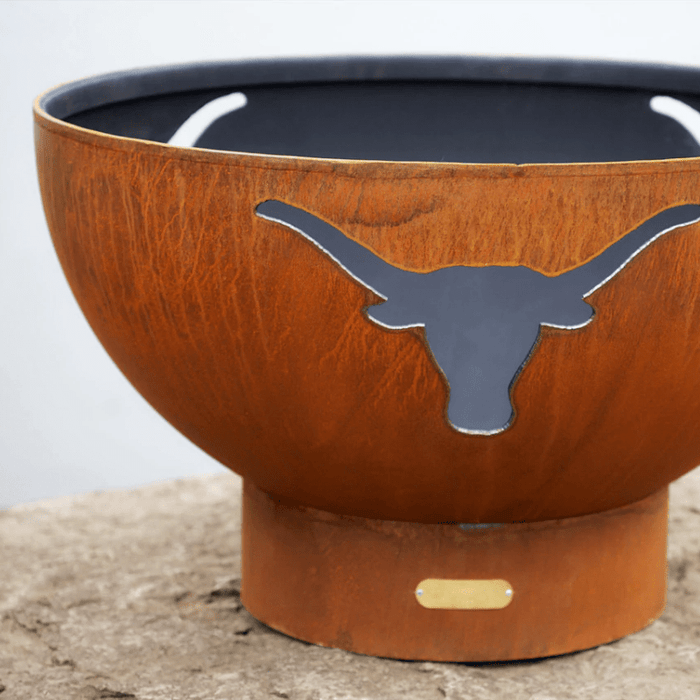 Fire Pit Art - Gas and Wood Fire Pit - Longhorn