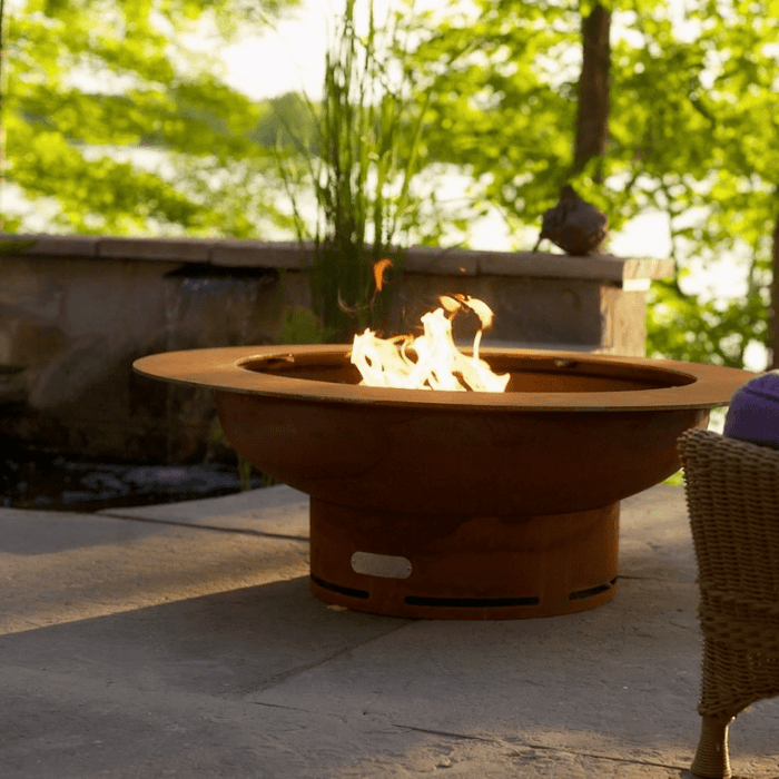 Fire Pit Art - Gas and Wood Fire Pit - Saturn