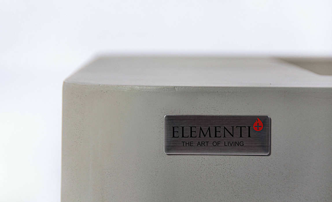 ELEMENTI PLUS | LUCERNE  Fire Table- Light Grey