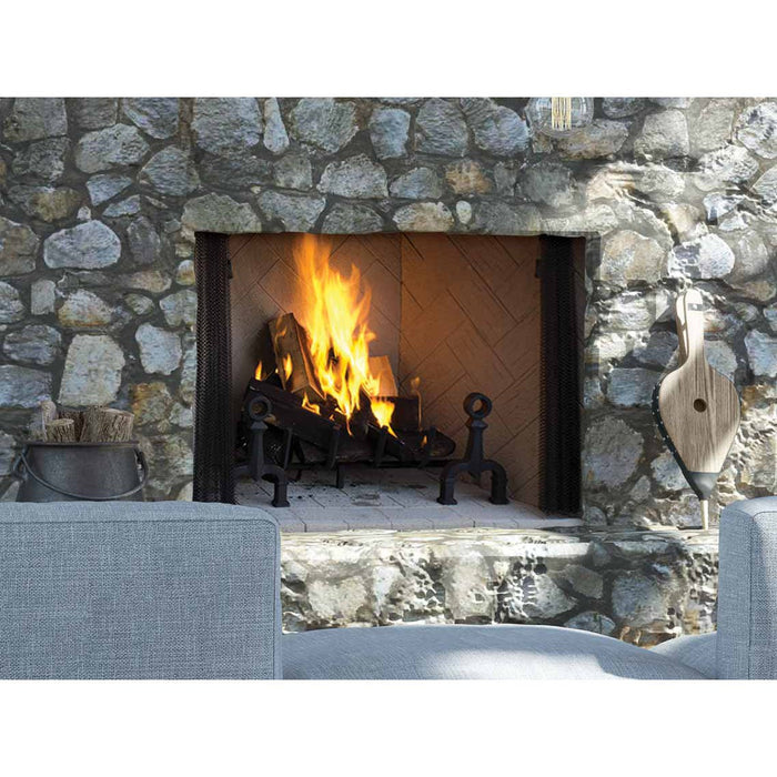 Superior WRT4536 36" Traditional Wood Burning Fireplace With White Herringbone Refractory Panels