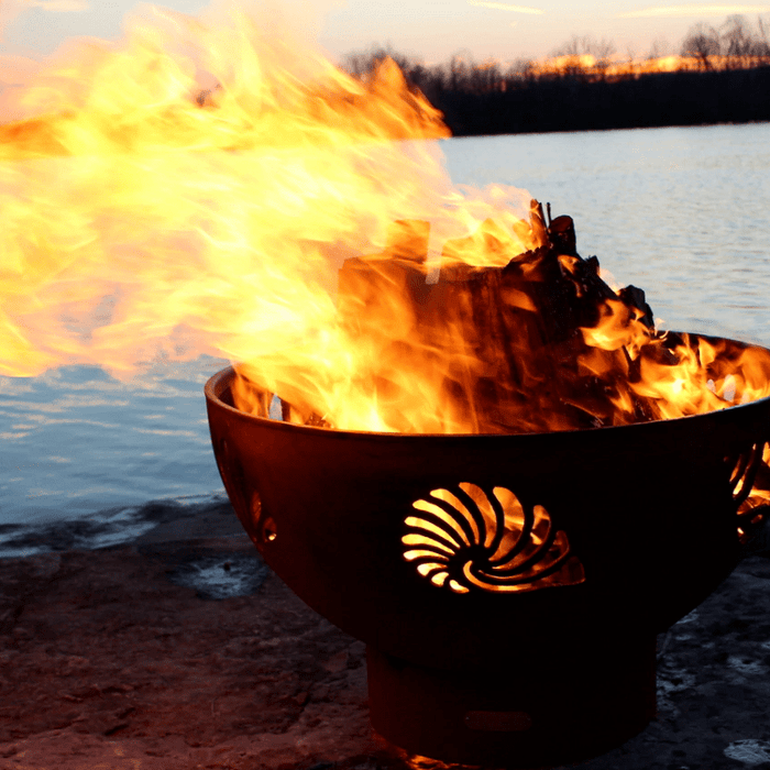 Fire Pit Art - Gas and Wood Fire Pit - Beachcomber